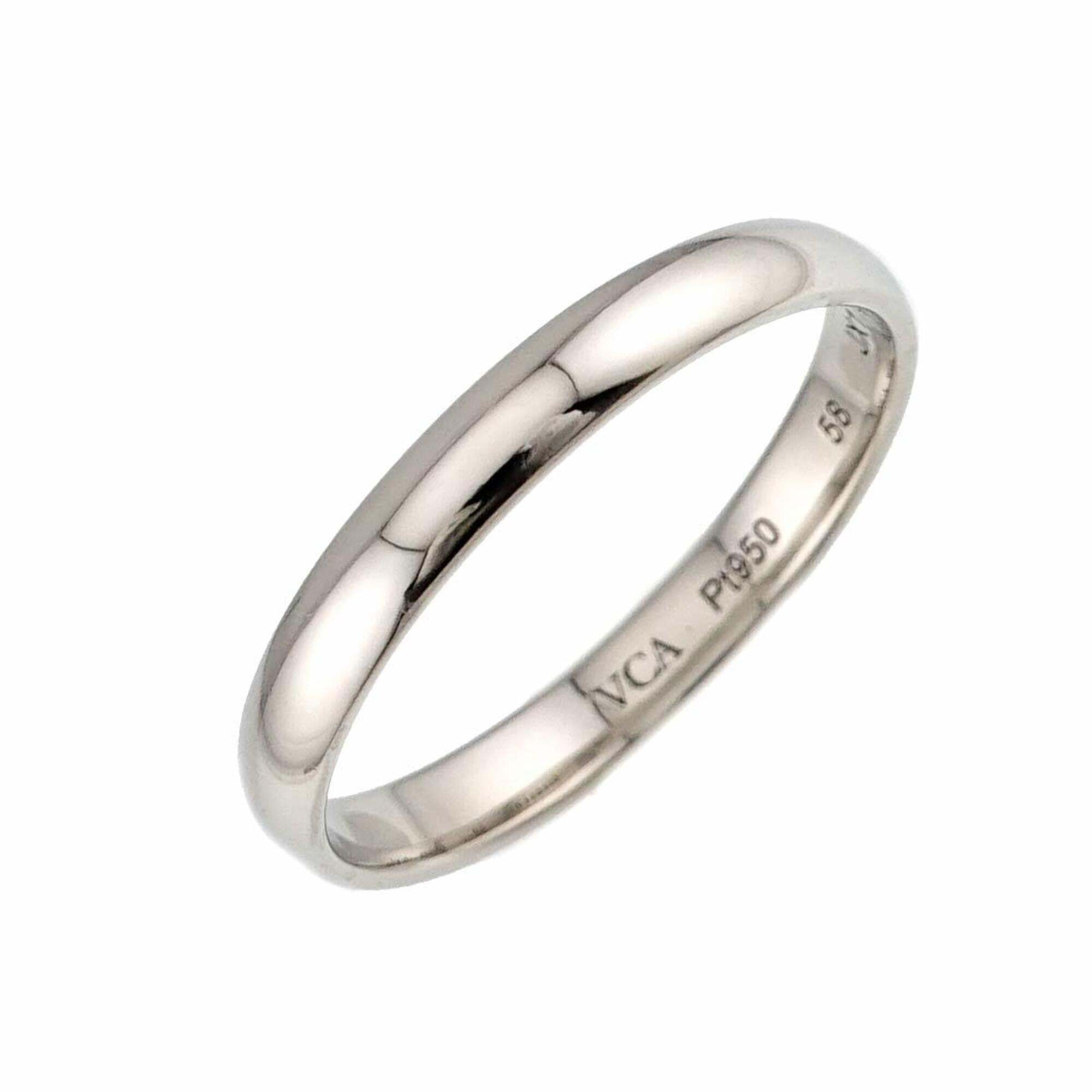 Van Cleef Arpels Tendrement 58 Ring 3mm Wide Platinum 808$